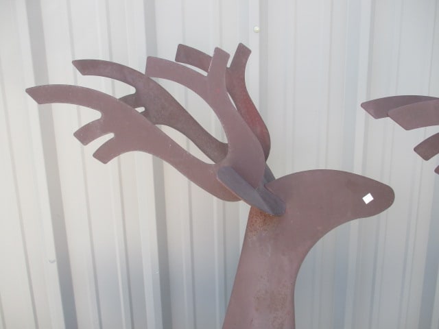 Pair of Cut Sheet Metal Reindeer - 3
