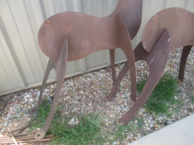 Pair of Cut Sheet Metal Reindeer - 4