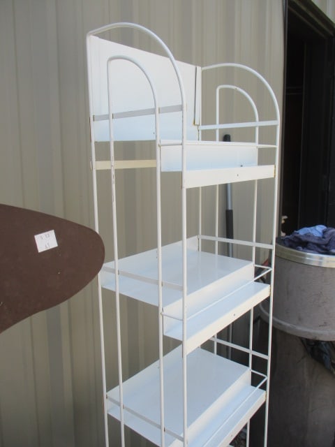 White 4 Tier Store Display Rack with Signage Slot - 2