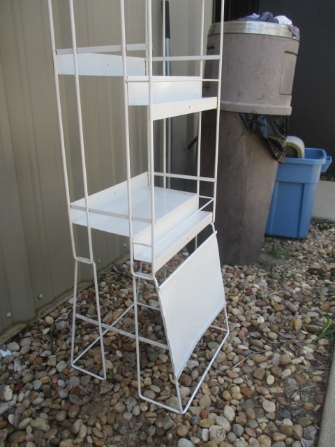 White 4 Tier Store Display Rack with Signage Slot - 3