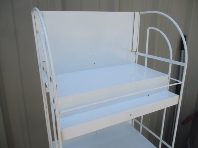 White 4 Tier Store Display Rack with Signage Slot - 4