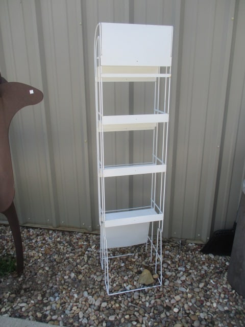 White 4 Tier Store Display Rack with Signage Slot - 5