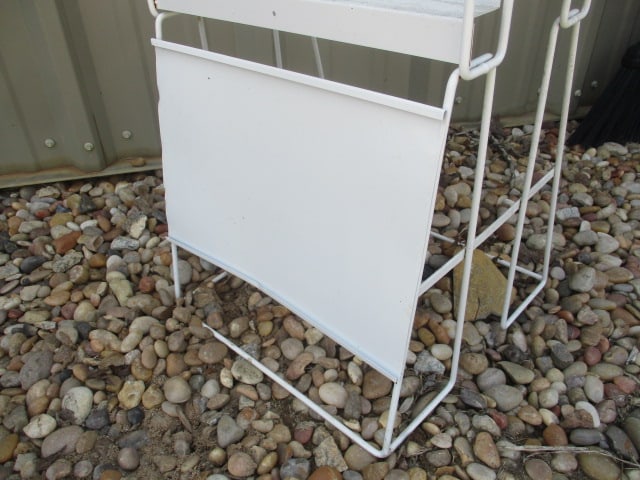 White 4 Tier Store Display Rack with Signage Slot - 6