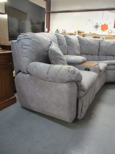 Like New Benchcraft 3 Piece Sectional Sleeper Sofa with Recliners - 3
