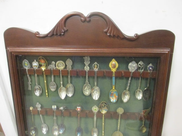 Bombay Mahogany Spoon Collector's Display Cabinet - 2