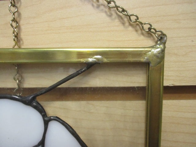Poodle Design Leaded Stain Glass Panel - 3