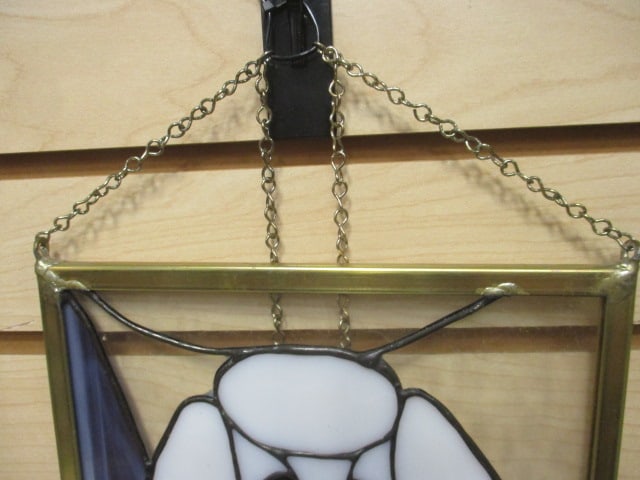 Poodle Design Leaded Stain Glass Panel - 5