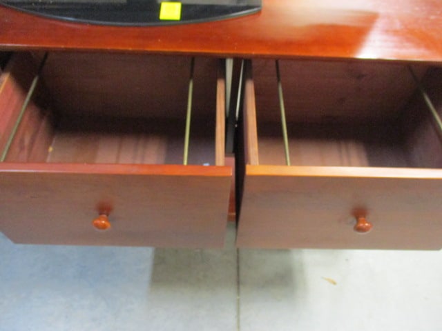 Cherry Tiered 3 Drawer Console - 3