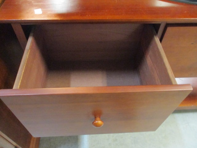 Cherry Tiered 3 Drawer Console - 4