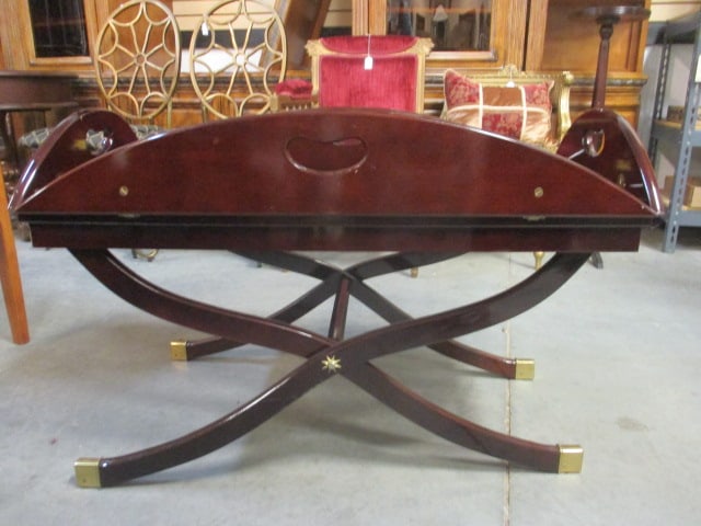 Bombay Mahogany Butler's Table with Cross Base - 2