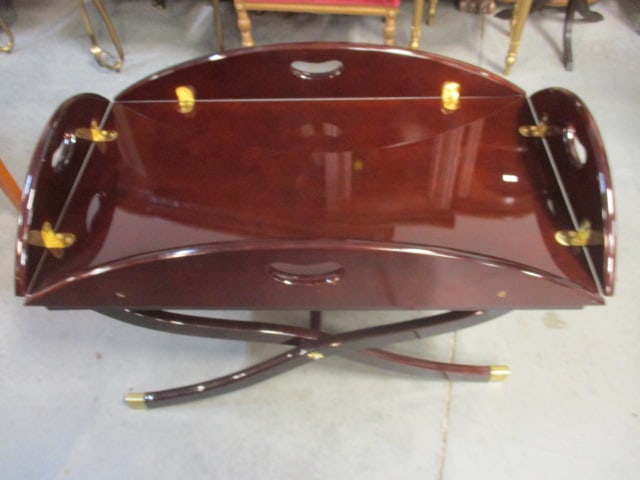 Bombay Mahogany Butler's Table with Cross Base - 3