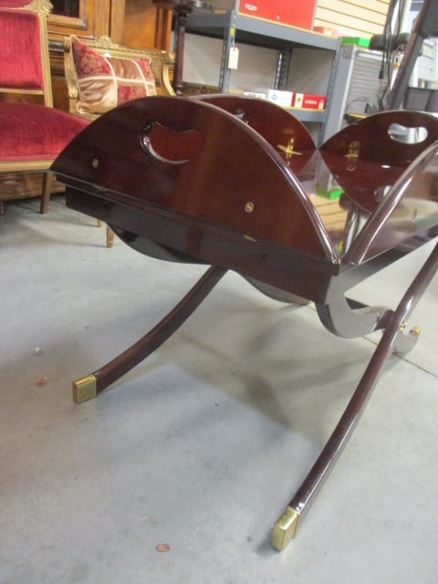 Bombay Mahogany Butler's Table with Cross Base - 4