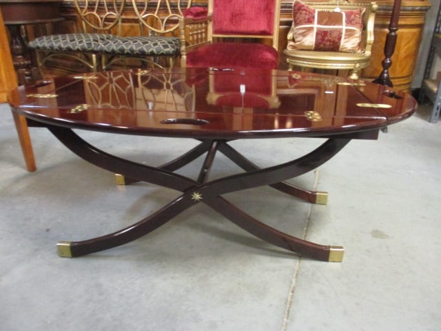 Bombay Mahogany Butler's Table with Cross Base - 8