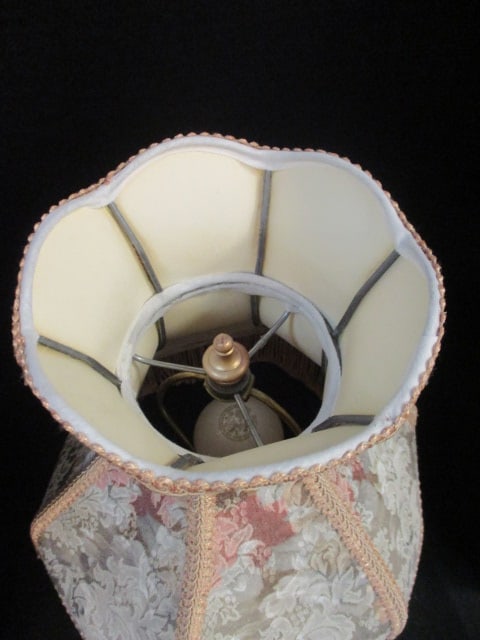 Victorian Style Copper Finish Cast Metal Boudoir Lamp. - 6