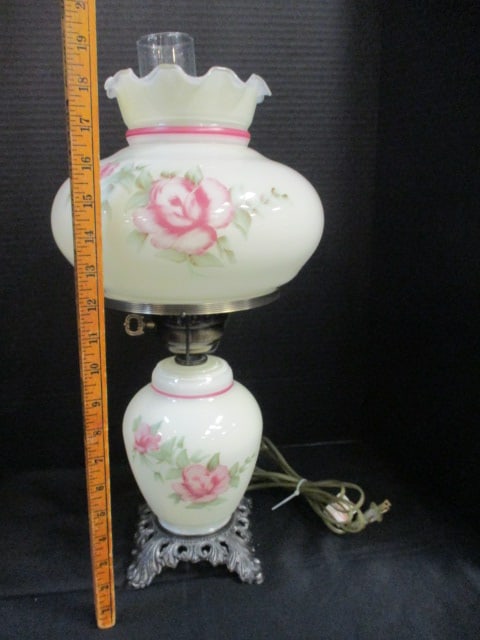 Electric Turn Key Gone With The Wind Style Parlor Lamp - 6