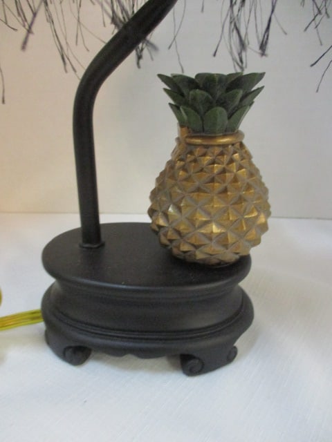 Black/Gold Pineapple Vanity Nightlight with Fringed Shade - 5