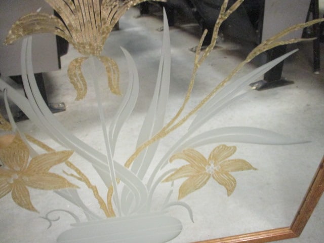 1980's Framed Reverse Etched Mirror Art - 4