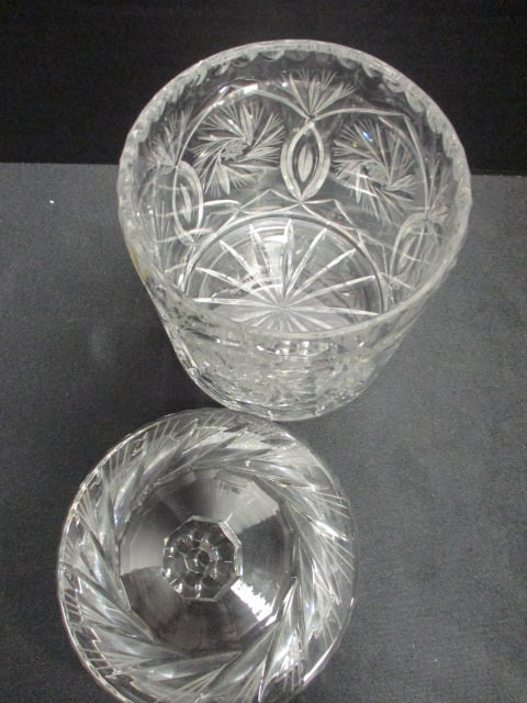 Polish Crystal Biscuit Jar - 2