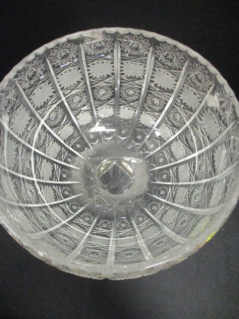Heavy Pedestal Crystal Centerpiece Bowl - 2