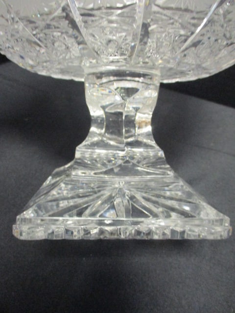 Heavy Pedestal Crystal Centerpiece Bowl - 4