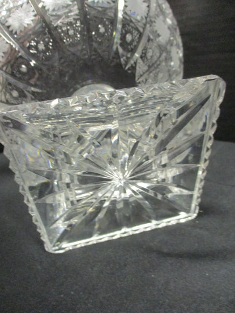 Heavy Pedestal Crystal Centerpiece Bowl - 5