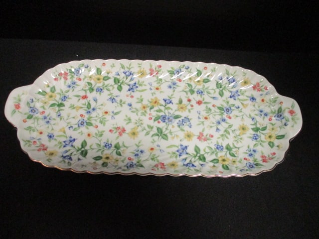 Andrea by Sadak "Springtime" Tab Handle Tray: 14 1/2" x 6 3/4"