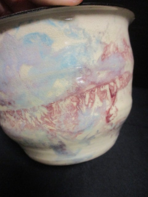 Signed Hand Turned Studio Pottery Vase/Cachepot - 4