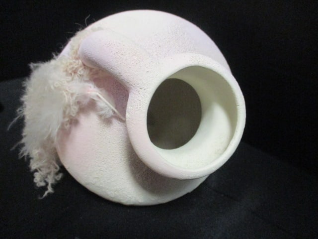 Studio Pottery Artisan Decorative Texturized Slant Jug - 2
