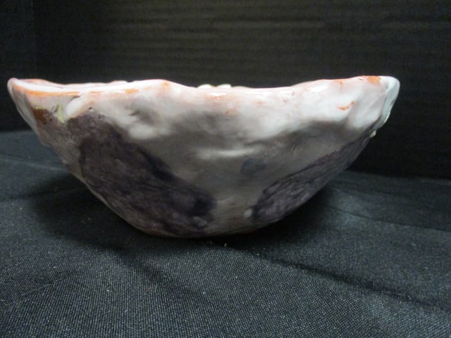 Signed Studio Pottery Handpainted Coil Style Bowl - 2