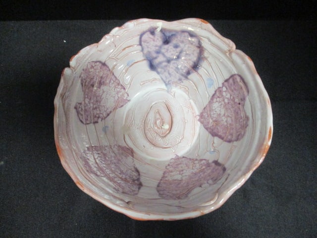 Signed Studio Pottery Handpainted Coil Style Bowl - 3