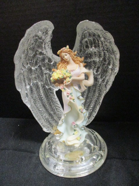 2002 The Bradford Exchange Limited Edition "Angel of Hope" Figurine: 8 1/4"h, First issue in the Heaven's Crystal Blessings Limited Edition figures