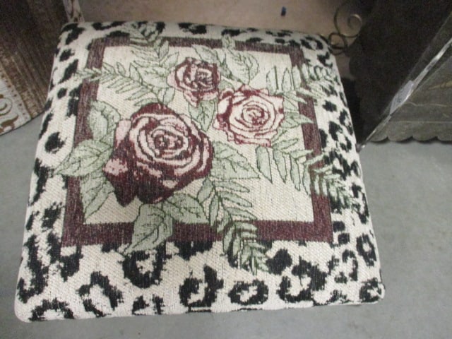 Tapestry Covered Foot Stool - 2
