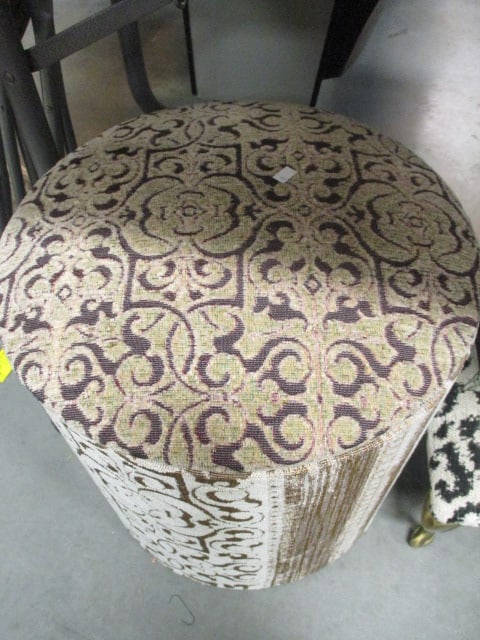 Tapestry Covered Storage Stool/Ottoman - 2