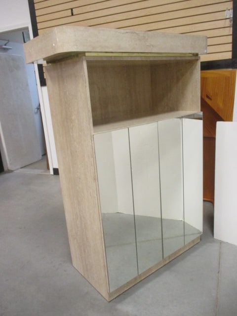 Postmodern Faux Travertine Laminate Waterfall Design - 2