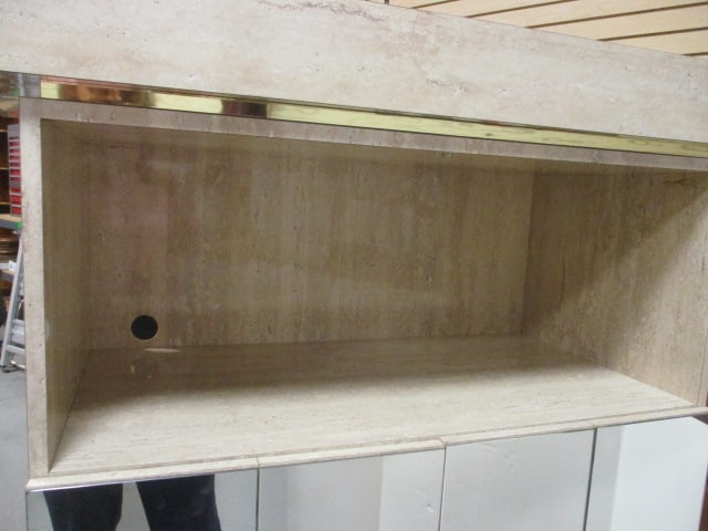 Postmodern Faux Travertine Laminate Waterfall Design - 5