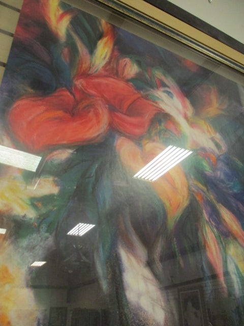Yuriko Takata "Vase de Fleurs" Print on Board in Floating Frame - 2