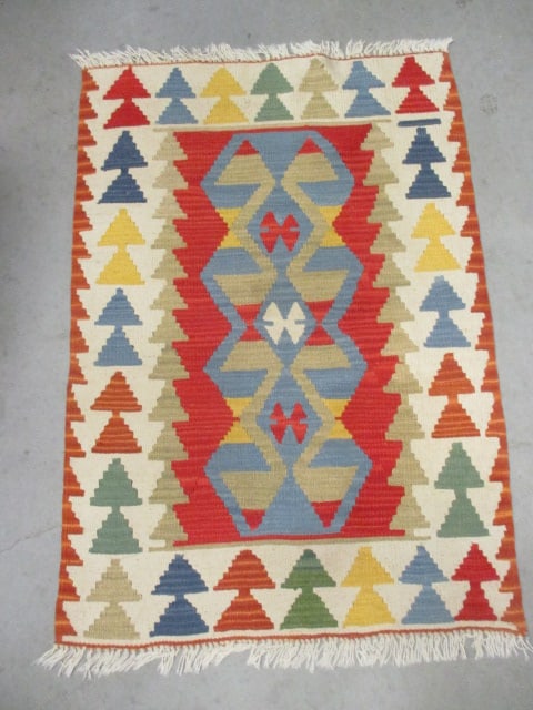 Handwoven Kilim Style Scatter Rug (1 of 7)