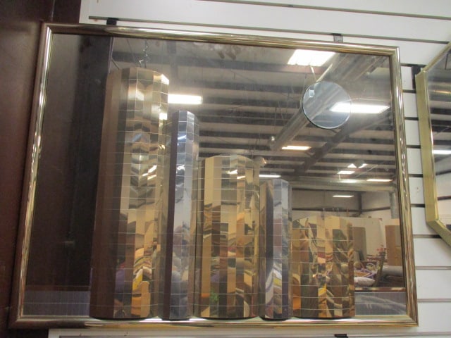Accessory Art 3-Dimensional Tri-Color City Sky Line Decorative Mirror Wall Art: 35 3/4" x 27 1/2", Local Pickup Only