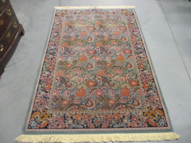 Rug Mastercraft Imports New Zealand Wool "Legacy" Soft Grey Floral Area Rug: 3-11" x 6'-1", Local Pickup Only