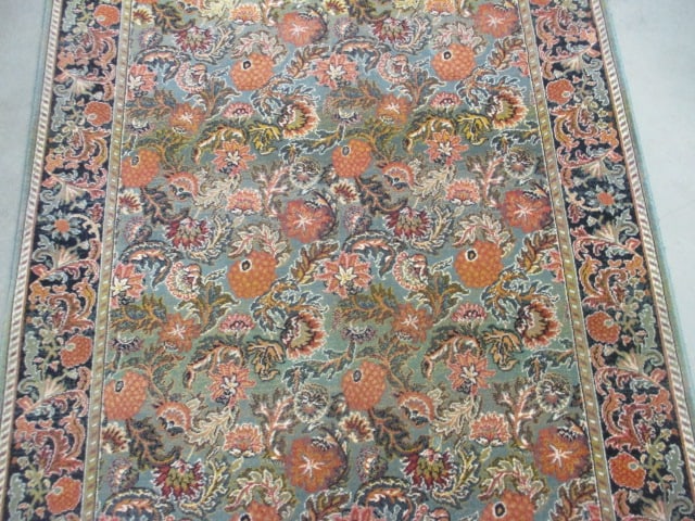 Rug Mastercraft Imports New Zealand Wool "Legacy" Soft Grey Floral Area Rug - 3