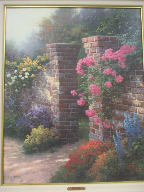 Thomas Kinkade "The Rose Garden" The Rose Collection I Series Hand Highlighted - 2