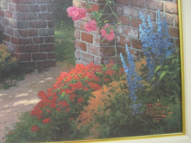 Thomas Kinkade "The Rose Garden" The Rose Collection I Series Hand Highlighted - 8