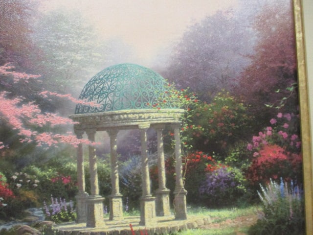Thomas Kinkade "Pools of Serenity" The Gardens of Prayer II Series Hand Highlighted - 4