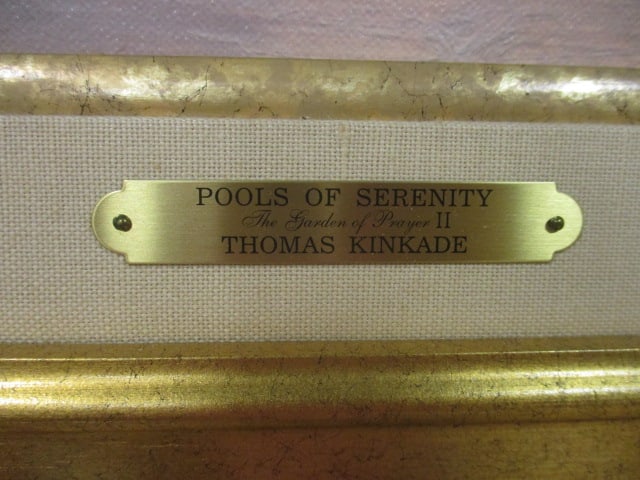 Thomas Kinkade "Pools of Serenity" The Gardens of Prayer II Series Hand Highlighted - 7