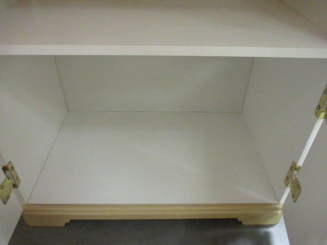 2 Tone White and Natural Wood Cabinet - 3