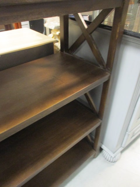 Rustic 4 Tier Etagere Open Bookcase - 2