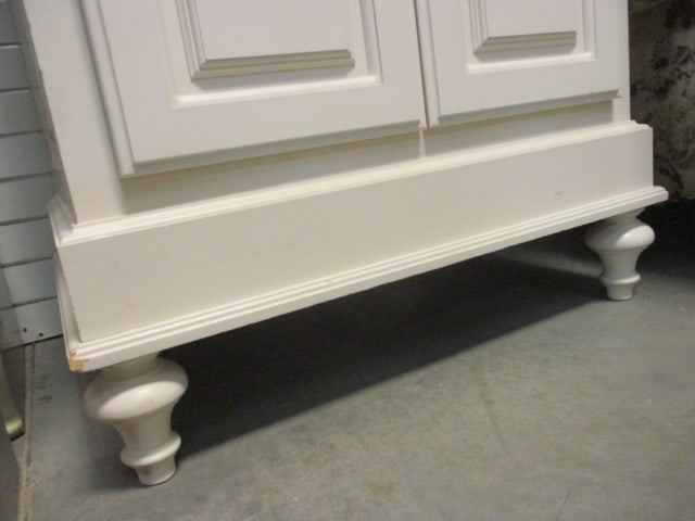 Painted Ivory Tall 4 Raised Panel Door Multi-Purpose Cabinet - 10