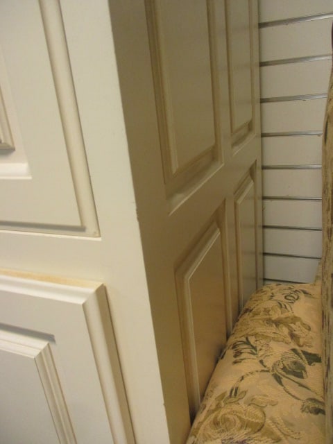 Painted Ivory Tall 4 Raised Panel Door Multi-Purpose Cabinet - 14