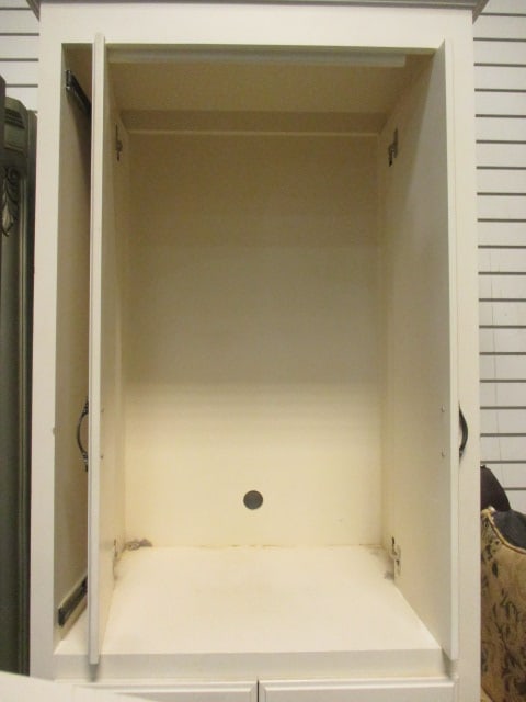 Painted Ivory Tall 4 Raised Panel Door Multi-Purpose Cabinet - 4