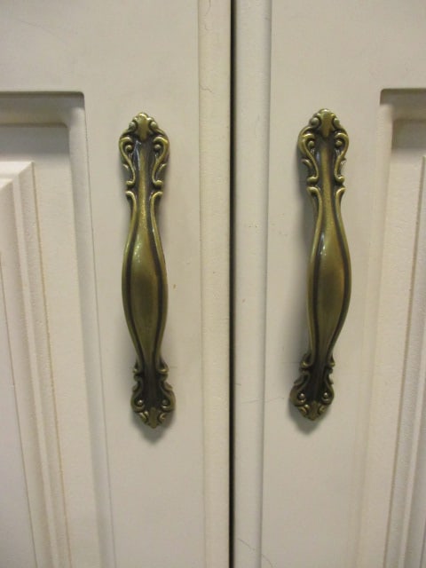 Painted Ivory Tall 4 Raised Panel Door Multi-Purpose Cabinet - 9